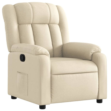 Vidaxl relaxfauteuil crème stof