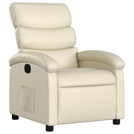 Vidaxl relaxfauteuil crème kunstleer