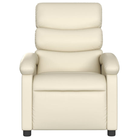Vidaxl relaxfauteuil crème kunstleer