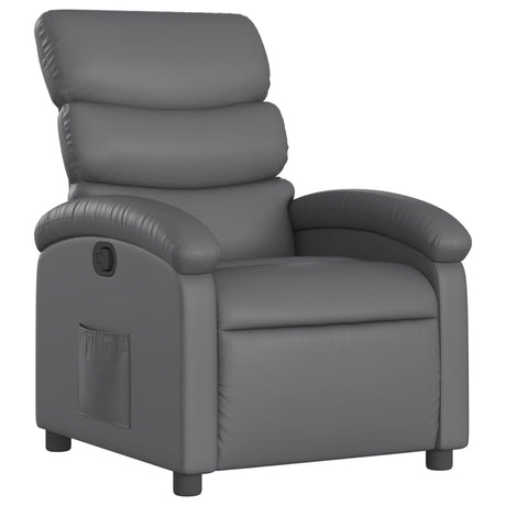 Vidaxl relaxfauteuil grijs kunstleer