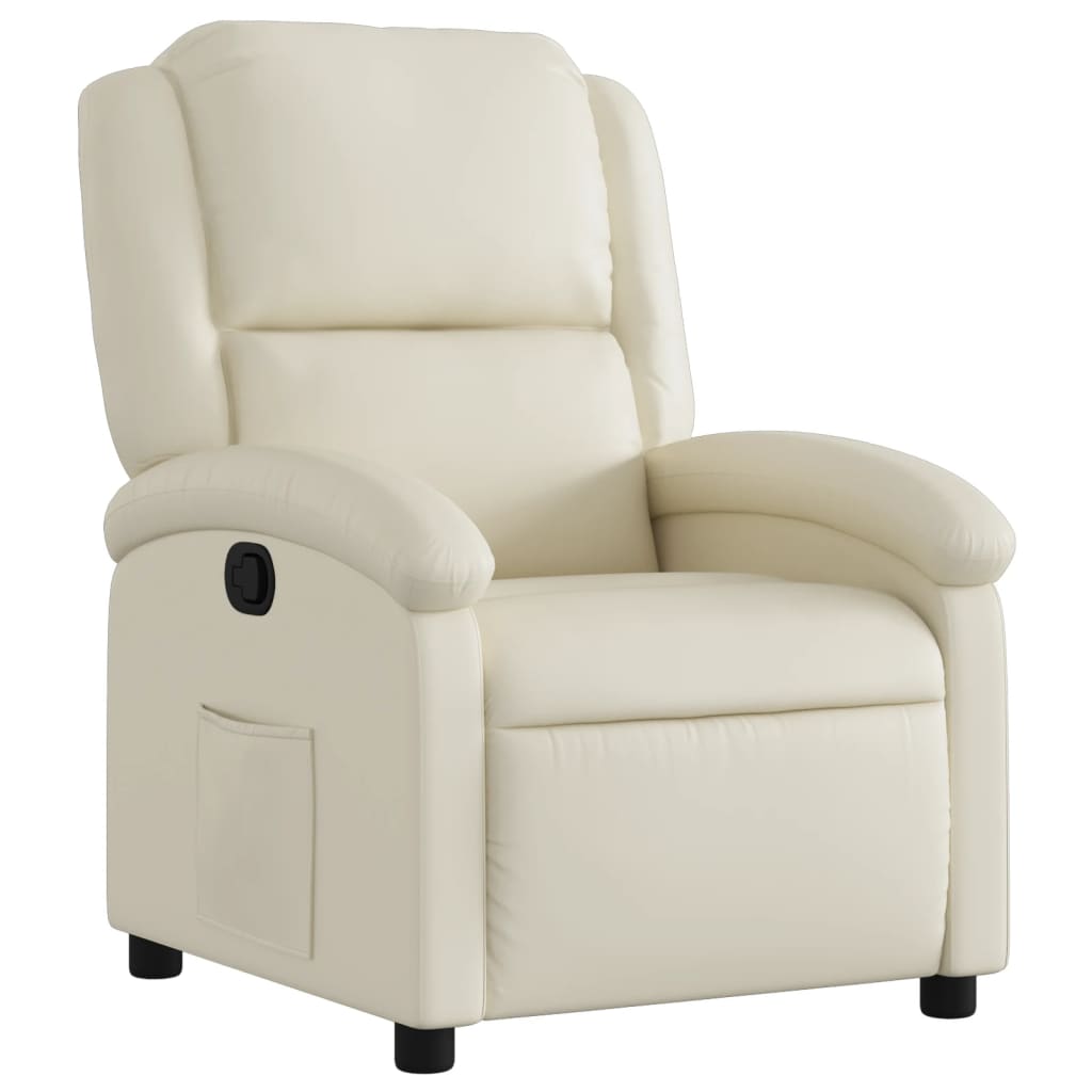 Vidaxl relaxfauteuil crèmekleurig kunstleer