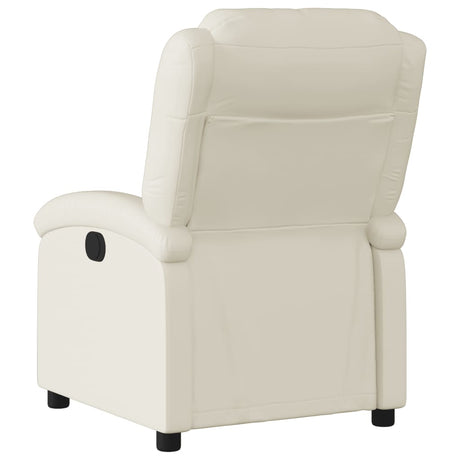 Vidaxl relaxfauteuil crèmekleurig kunstleer