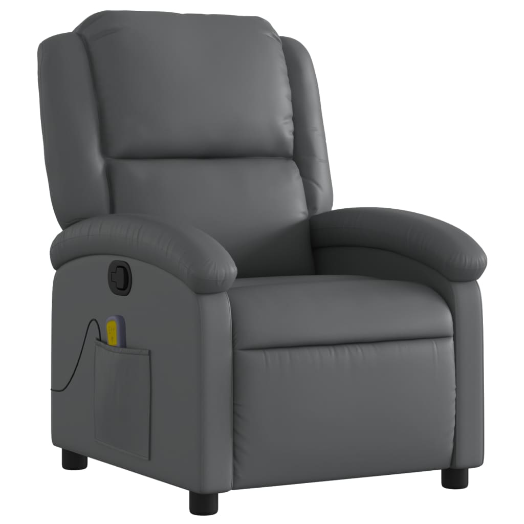 Vidaxl massagestoel van grijs kunstleer