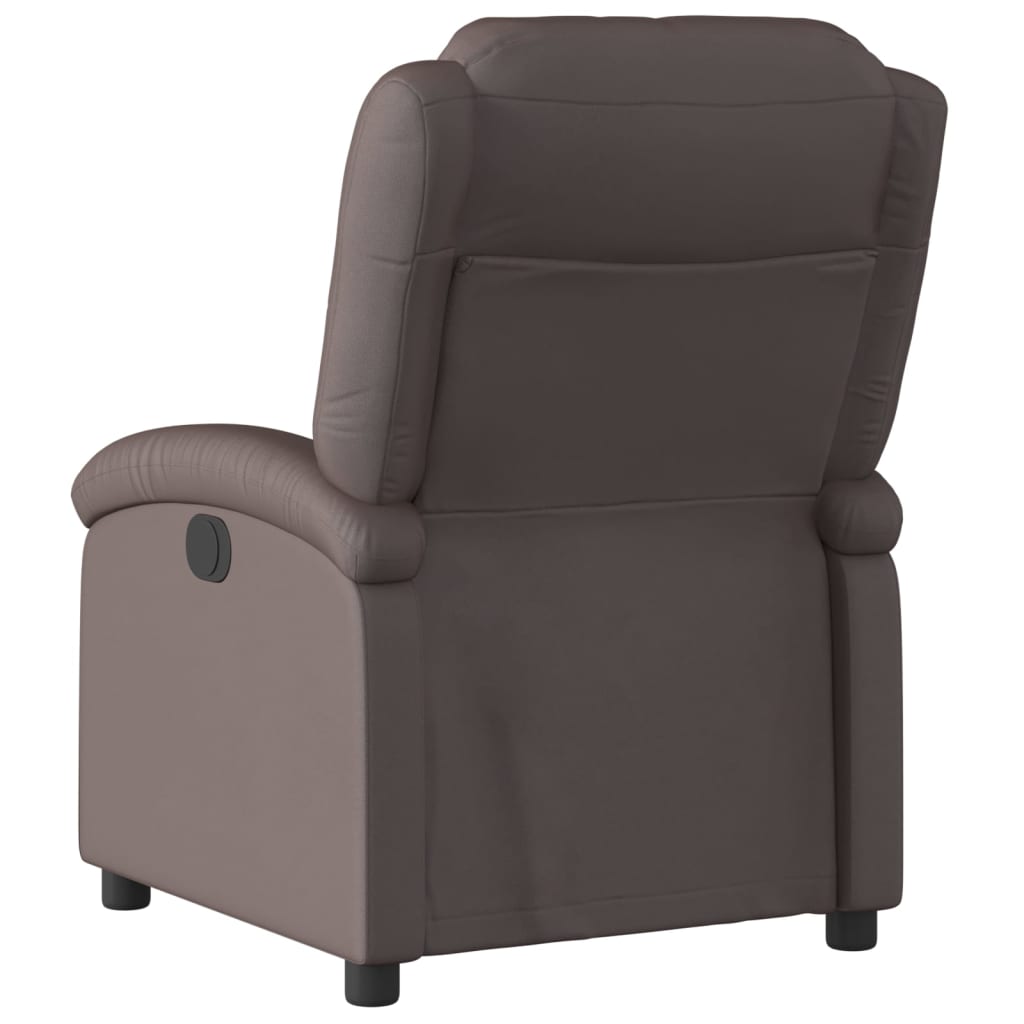 Vidaxl relaxfauteuil donkerbruin echt leer