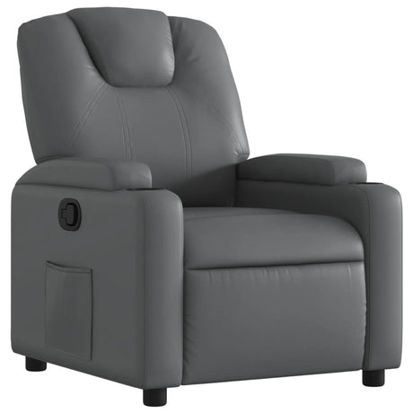 Vidaxl relaxfauteuil grijs kunstleer