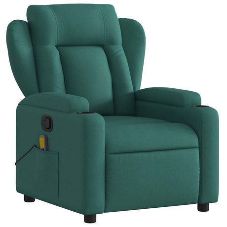 Vidaxl massagestoel met donkergroene stof