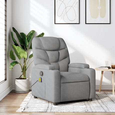 Vidaxl massagestoel met lichtgrijze stof