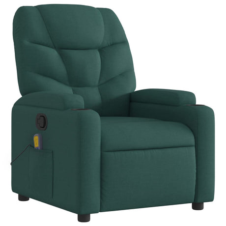 Vidaxl massagestoel met donkergroene stof