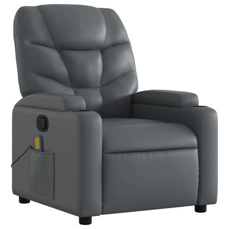Vidaxl massagestoel van grijs kunstleer