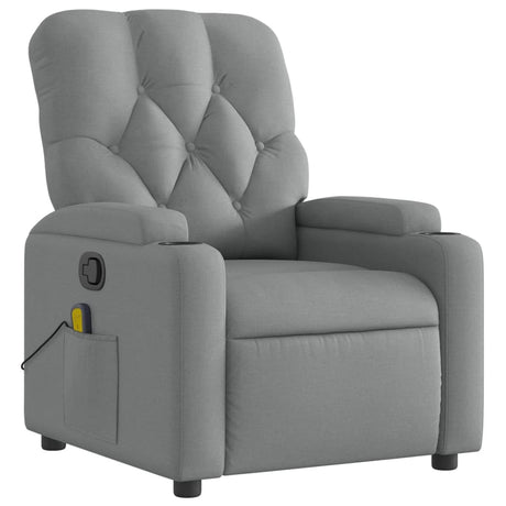 Vidaxl massagestoel met lichtgrijze stof