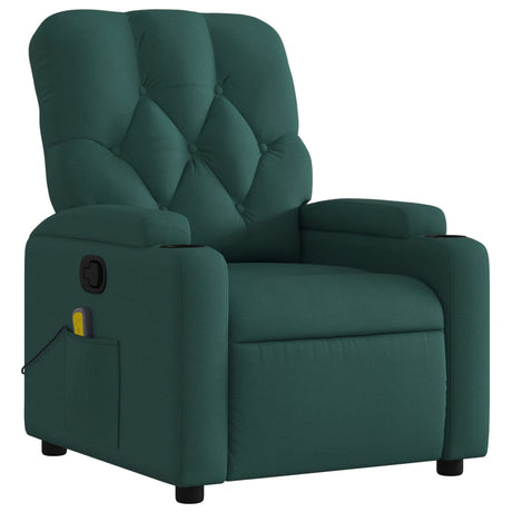 Vidaxl massagestoel met donkergroene stof