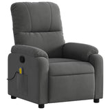 Vidaxl massagestoel in donkergrijs microvezelstof