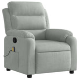 Vidaxl massagestoel lichtgrijs fluweel
