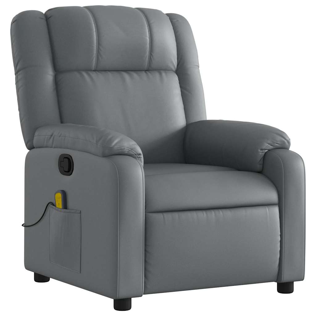 Vidaxl massagestoel van grijs kunstleer