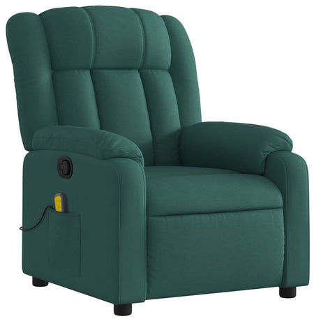Vidaxl massagestoel met donkergroene stof