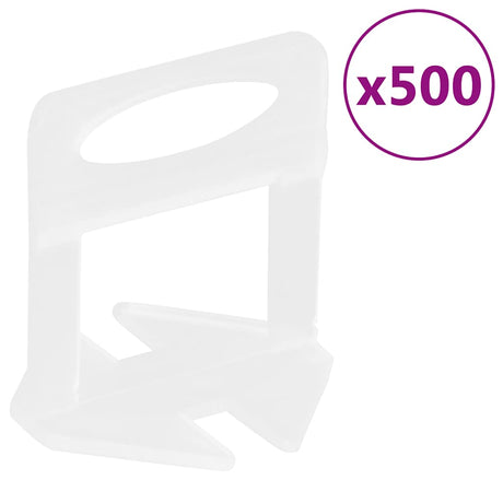 Vidaxl Nivelliersystem für Fliesen 250 Keile 500 Klammern 2 mm