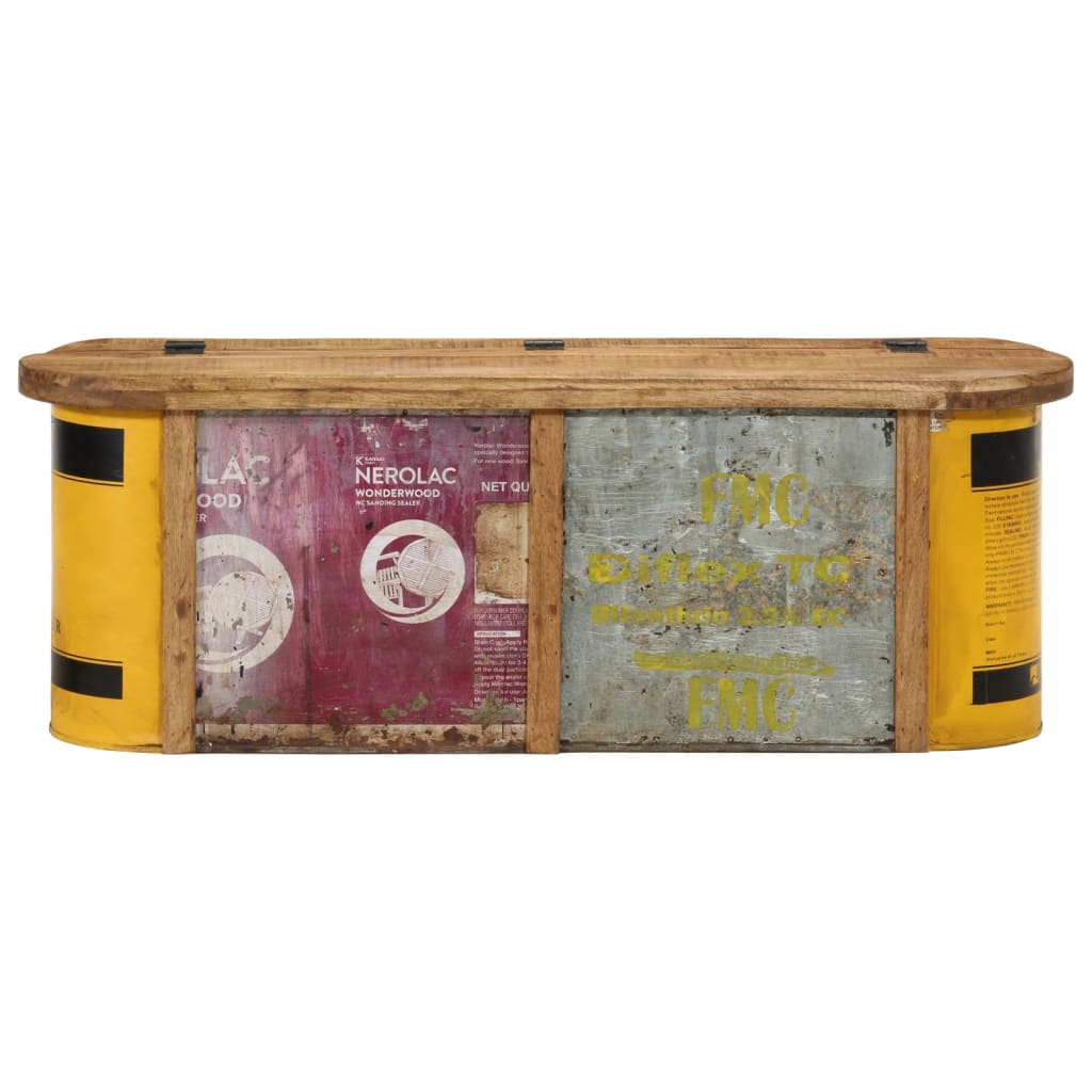 Vidaxl opbergbank dressoir 120x30x40 cm massief gerecycled hout