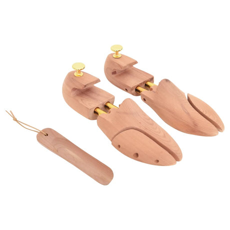 VidaXL Schuhspanner mit Schuhlöffel EU 42-43 aus massivem Zedernholz
