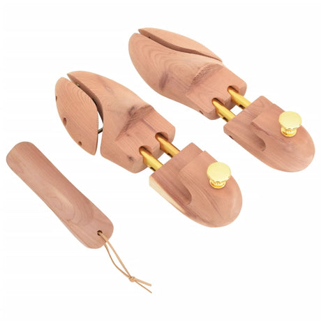 VidaXL Schuhspanner mit Schuhlöffel EU 42-43 aus massivem Zedernholz