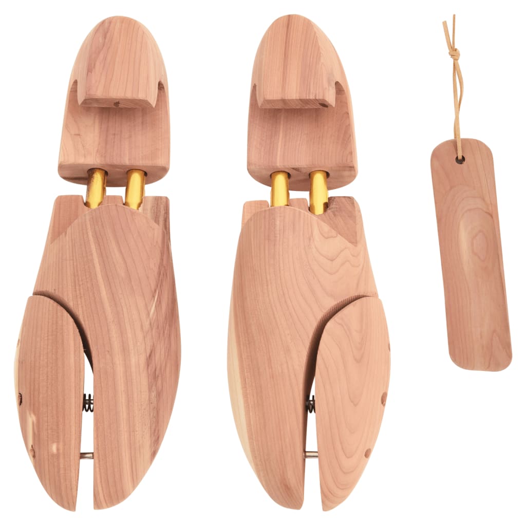 VidaXL Schuhspanner mit Schuhlöffel EU 44-45 aus massivem Zedernholz