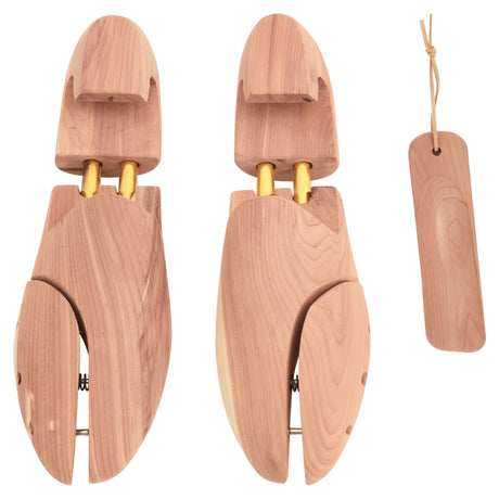VidaXL Schuhspanner mit Schuhlöffel EU 44-45 aus massivem Zedernholz