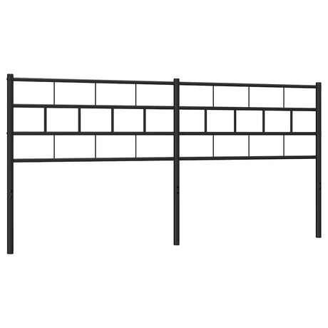 Vidaxl vervangend hoofdbord 200 cm metaal zwart
