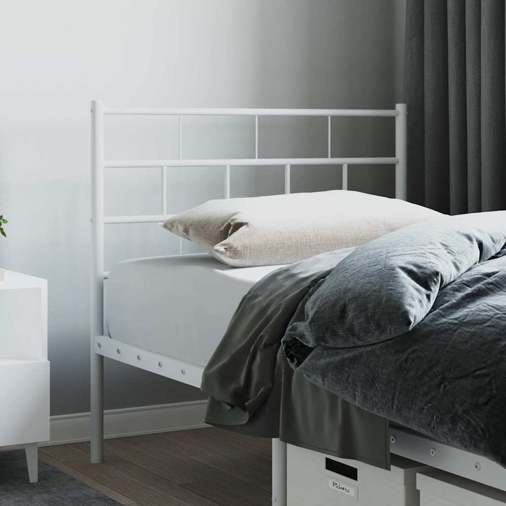 Vidaxl vervangend hoofdbord 75 cm metaal wit