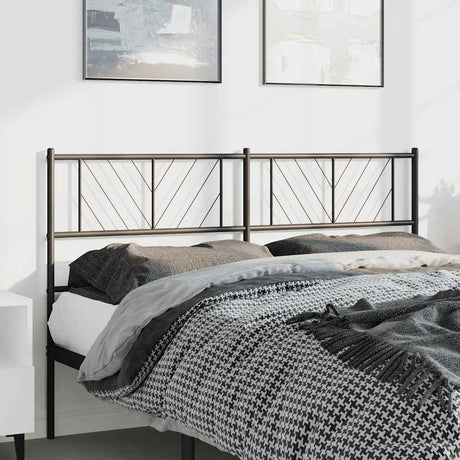 Vidaxl vervangend hoofdbord 150 cm metaal zwart