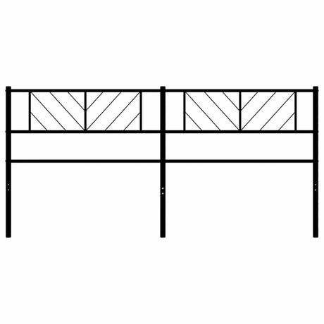 Vidaxl vervangend hoofdbord 200 cm metaal zwart