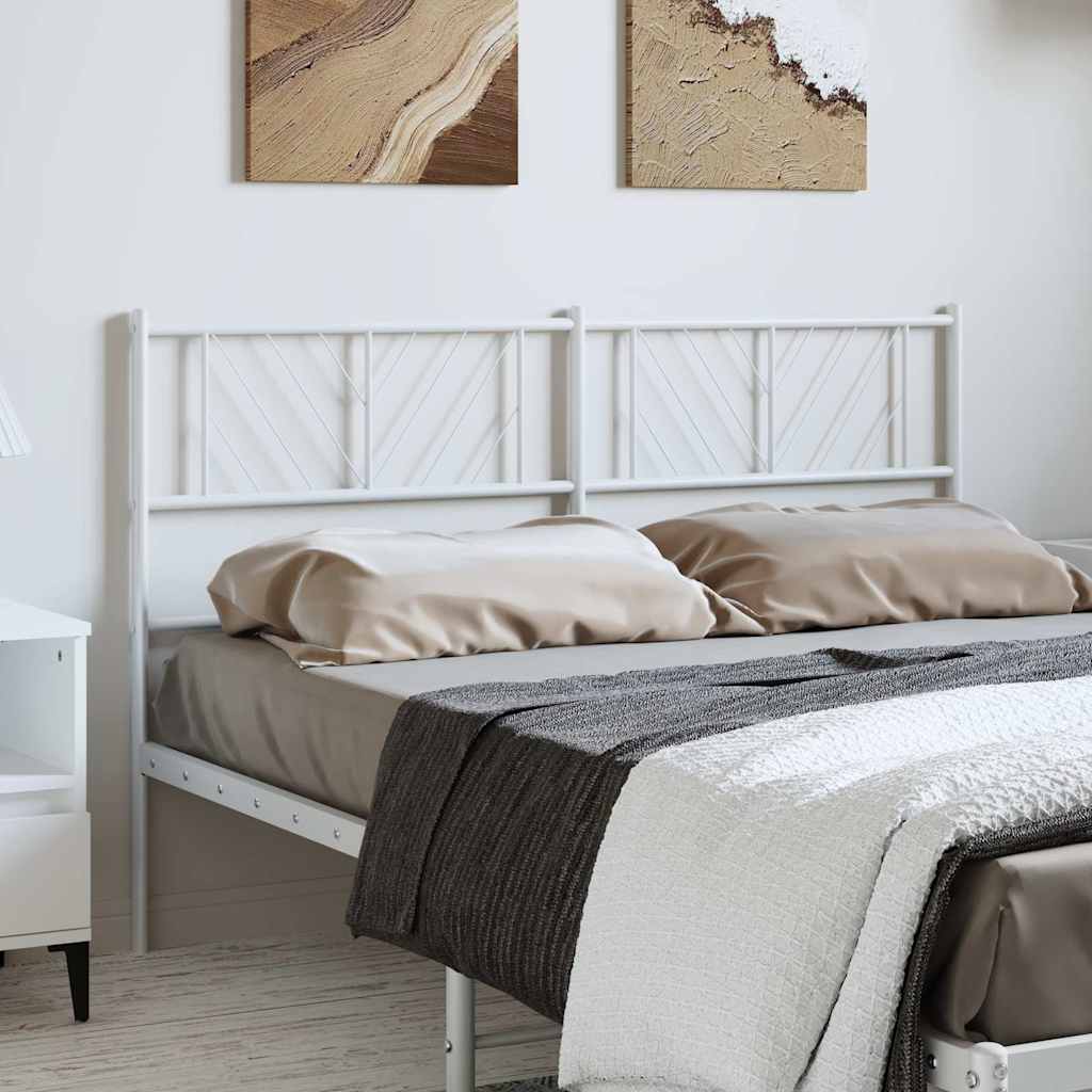Vidaxl vervangend hoofdbord 135 cm metaal wit