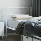 Vidaxl vervangend hoofdbord 75 cm metaal wit