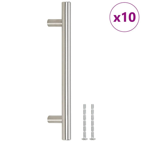 Vidaxx Griffe 10 Stück 128 mm Edelstahl silberfarben