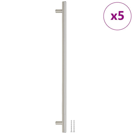 VidaXL Griffe 5 Stück 480 mm Edelstahl silberfarben