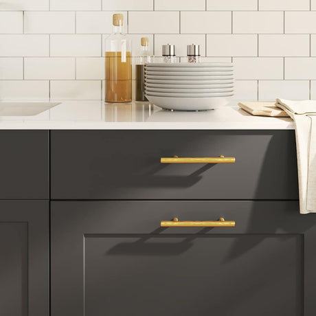 VidaXL Griffe 10 Stück 96 mm Edelstahl goldfarben