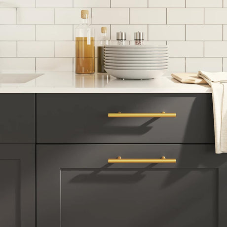 VidaXL Griffe 10 Stück 128 mm Edelstahl goldfarben