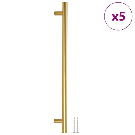 VidaXL Griffe 5 Stück 320 mm Edelstahl goldfarben