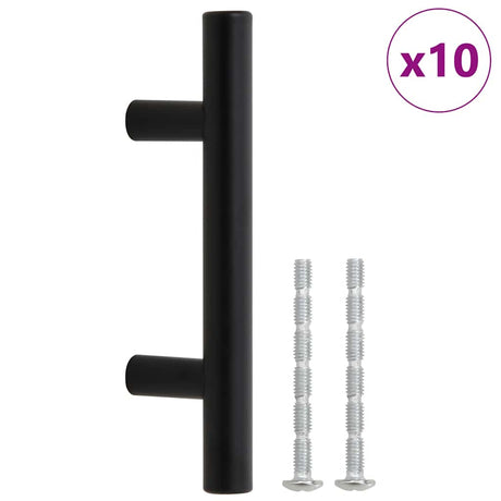 VidaXL Griffe 10 Stück 64 mm Edelstahl schwarz