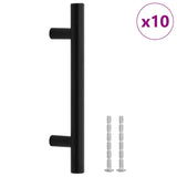VidaXL Griffe 10 Stück 96 mm Edelstahl schwarz