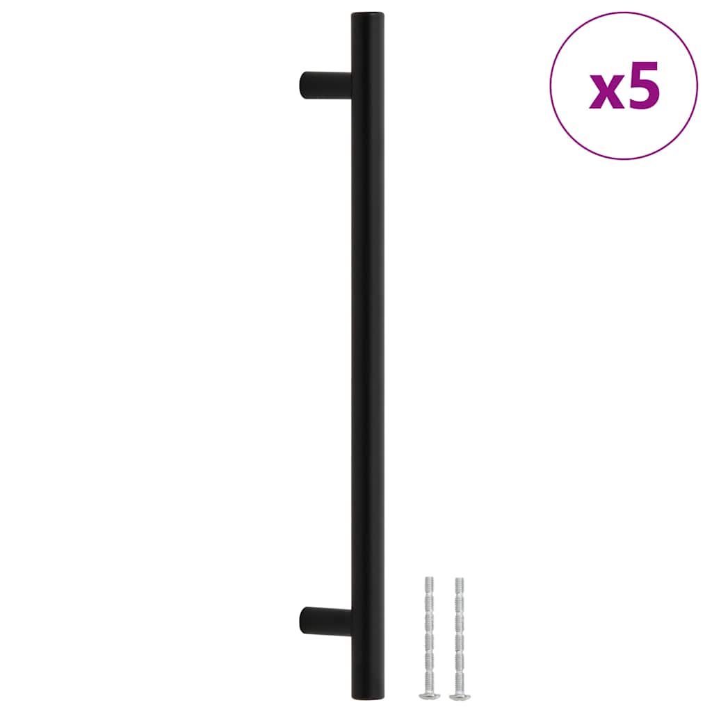 VidaXL Griffe 5 Stück 192 mm Edelstahl schwarz