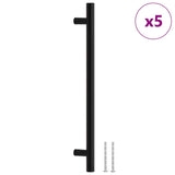 VidaXL Griffe 5 Stück 192 mm Edelstahl schwarz
