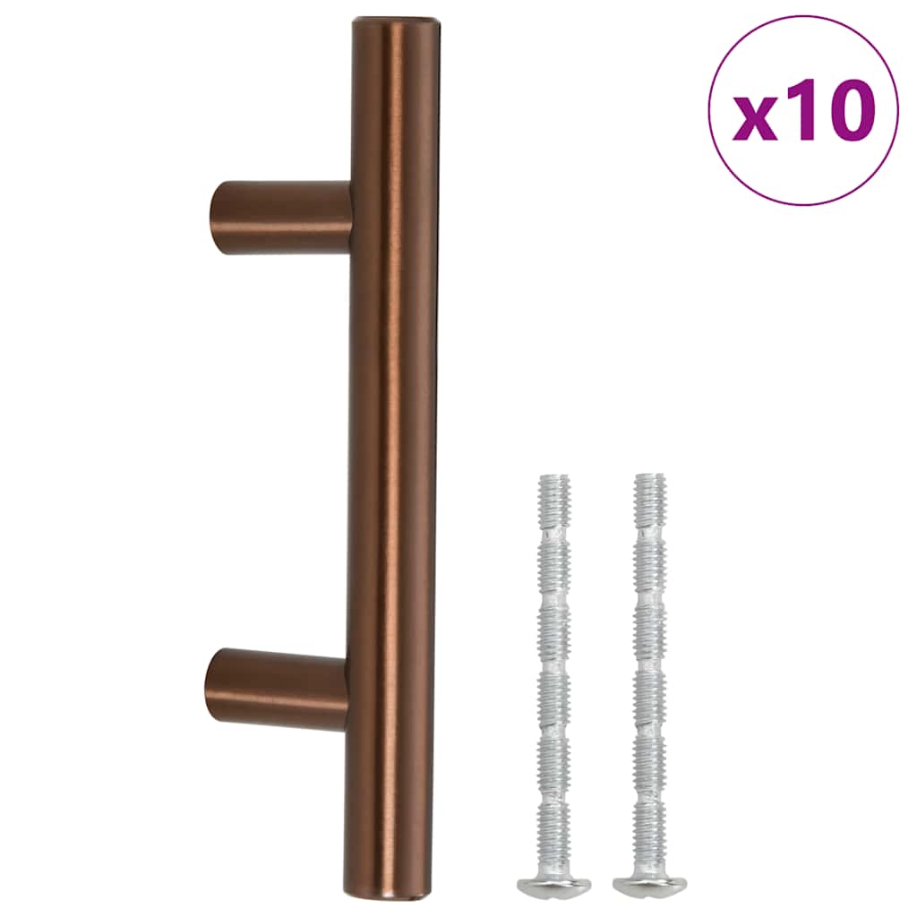 VidaXL Griffe 10 Stück 64 mm Edelstahl bronzefarben