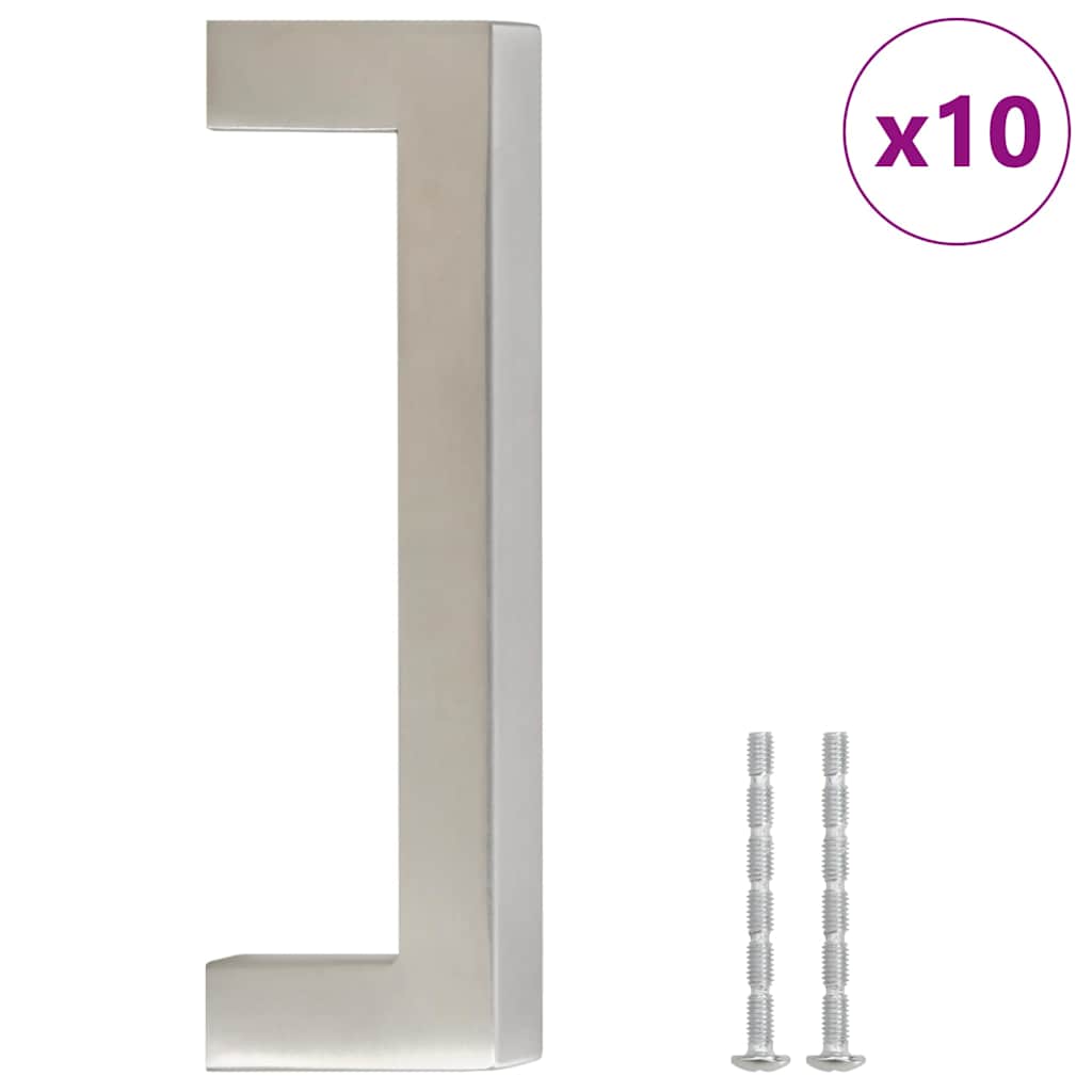 VidaXL Griffe 10 Stück 96 mm Edelstahl silberfarben
