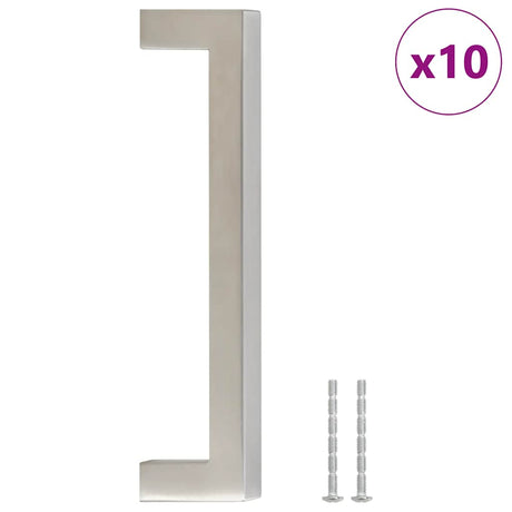 Vidaxx Griffe 10 Stück 128 mm Edelstahl silberfarben