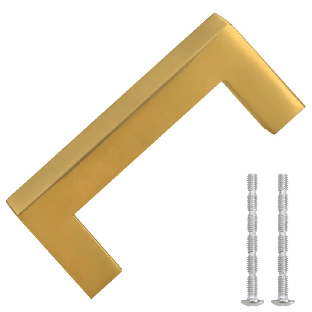 VidaXL Griffe 10 Stück 64 mm Edelstahl goldfarben