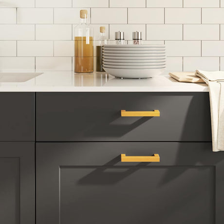 VidaXL Griffe 10 Stück 96 mm Edelstahl goldfarben
