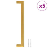 VidaXL Griffe 5 Stück 192 mm Edelstahl goldfarben