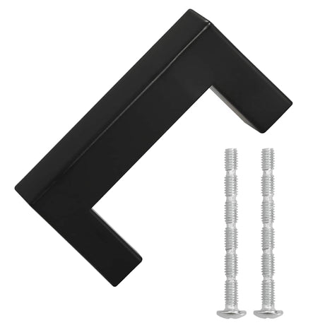 VidaXL Griffe 10 Stück 64 mm Edelstahl schwarz
