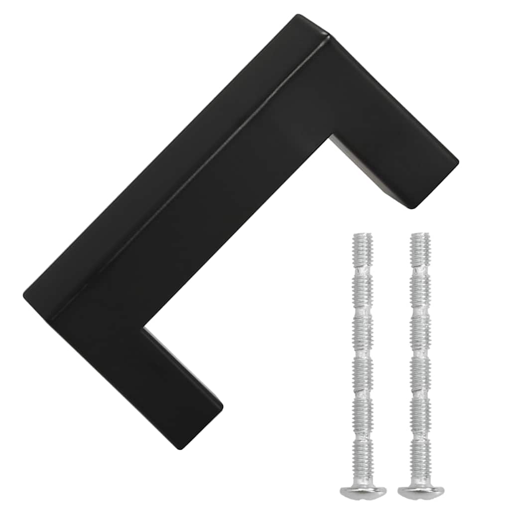 VidaXL Griffe 10 Stück 64 mm Edelstahl schwarz