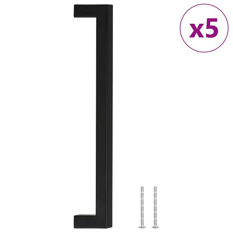 VidaXL Griffe 5 Stück 224 mm Edelstahl schwarz