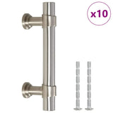 VidaXL Griffe 10 Stück 64 mm Edelstahl silberfarben